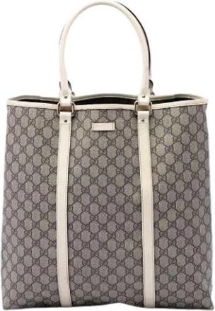 Gucci Pre-owned Vintage Canvas Tote Bag - Dames - Vintage Shopper - Beige - ONE Size - Vintage