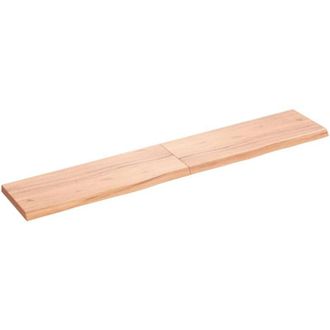 vidaXL Estante Pared Madera Roble Tratada Marr&oacute;n Claro 160x30x(2-4) Cm Vidaxl