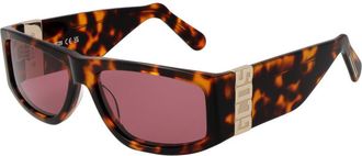 GCDS Unisex Acetate Frame Sunglasses - Brown - One Size