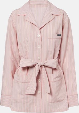 Dolce & Gabbana Belted striped shirt