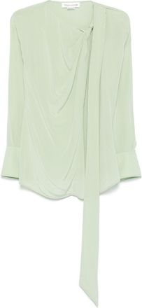 Victoria Beckham Blusa con design a incrocio - Verde