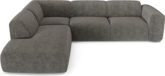 Sia Home Sof&aacute; cama 5 plazas gran izquierdo terciopelo con motivos gris