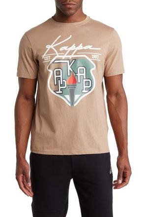 Kappa Authentic Bergen Cotton Graphic Tee in Brown-Black-Green-White at Nordstrom, Size Medium