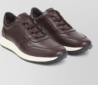 Tod's leather low-top lace-up sneakers