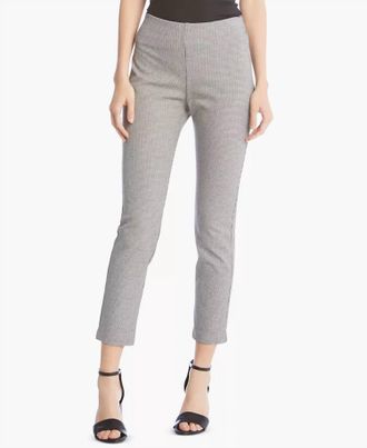Karen Kane Piper Mini Houndstooth Pants In Black And White