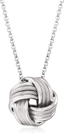 Ross-Simons Italian Sterling Silver Love Knot Necklace