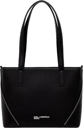 Karl Lagerfeld Rebel Medium Tote - Dames - Schoudertassen - Zwart - ONE Size - Leer - Tassen