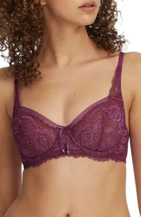 Skarlett Blue Minx Underwire Balconette Bra in Grappa/red at Nordstrom Rack, Size 32Dd