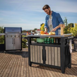 Keter Mueble Para Barbacoa Deco Grande Marron De Resina Keter