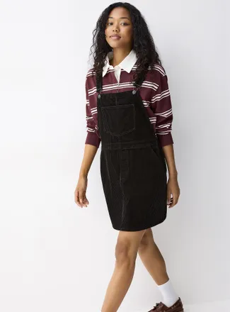 Twik Womens Corduroy apron dress