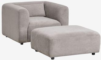 Sklum Sklum - Conjunto De Sal&oacute;n Con Sill&oacute;n Y Puff Fogler