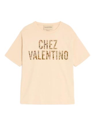 Valentino Garavani floral-print T-shirt - Neutrals