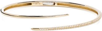 Adina Reyter 14kt yellow gold Thorn diamond cuff bracelet - women - 14kt Yellow Gold/Diamond - One Size