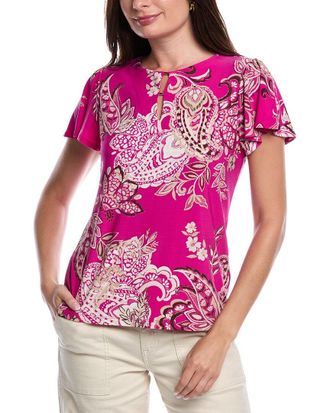 Jones New York Flutter Sleeve Top