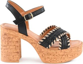 Seychelles Womens Bravo Raffia Sandal In Black/natural