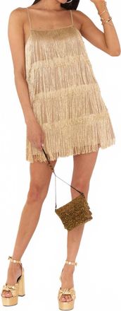 Show me your Mumu Buchanan Mini Dress In Gold Rush