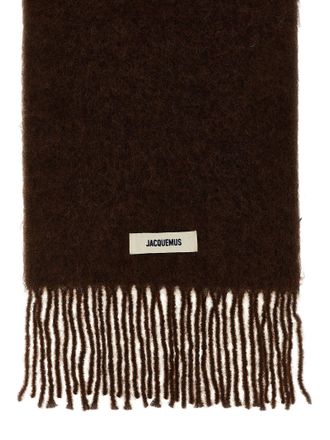 Jacquemus Alpaca & Mohair Blend Scarf - Brown