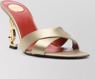 Saint Laurent logo-embellished satin sandals