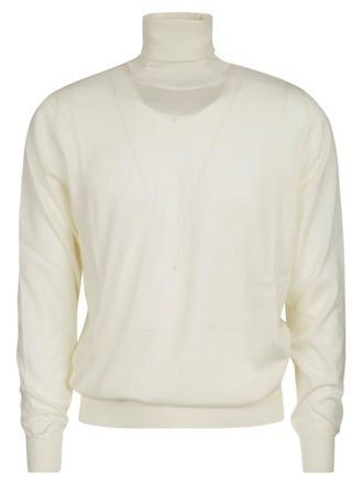 FILIPPO DE LAURENTIIS Soft-Textured Merino Wool Turtleneck Sweater