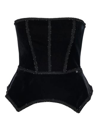 Nissa embellished corset top - Zwart