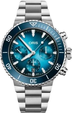 Oris 77177934155-0782301Peb - Aquis Chronograph - Heren - Horloges - Blauw - ONE Size - Accessoires