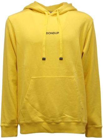 Dondup Hooded Sweatshirt - Heren - Hoodies - Geel - S - Katoen - Hoodies & sweatvesten