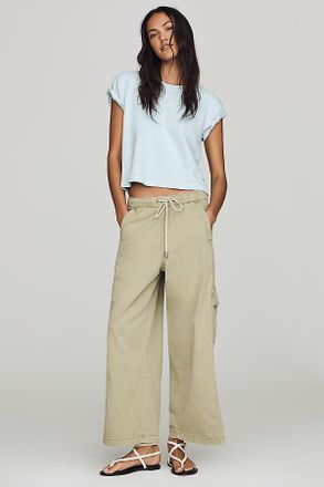 Pilcro Izzie Relaxed Pull On Cargo Barrel Pants