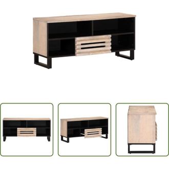 vidaXL vidaXL Mobile TV industriale - Mobile Porta TV 100x34x46 cm in Legno Massello di Mango