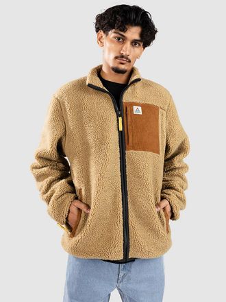 Passenger Trekker Recycled Deep-Pile Sherpa-Jacke braun