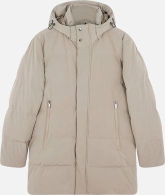 Paul & Shark Mens Paul & Shark Long Down Jacket 128 Beige - Tan - Size: 42/Regular