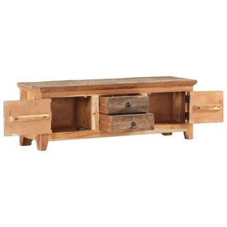 Berkfield Home TV Cabinet 120x30x40 cm Solid Acacia Wood & Reclaimed Wood in Brown | Size: 120 x 30 x 40 cm