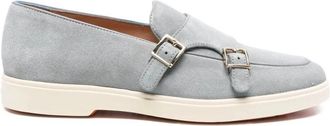 Santoni Stijlvolle Loafers voor Mannen - Dames - Loafers - Blauw - 40 EU - Schoenen