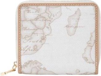 Alviero Martini 1A Classe Accessoires, Dames, Wit, ONE Size, Leer, Kleine Zip-Around Portemonnee