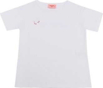 Vivetta Camiseta Vivetta C/Scritta E Mano Bianco