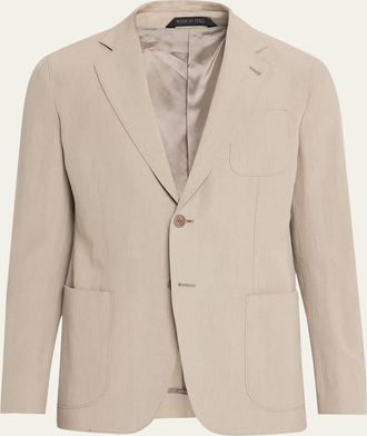 Giorgio Armani Linen Single-Breasted Jacket