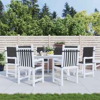 vidaXL Vidaxl - Coj&iacute;n De Silla De Jard&iacute;n Respaldo Bajo 6 Uds Tela Oxford Negro