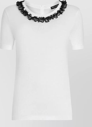 Dolce & Gabbana lace trim jersey t-shirt