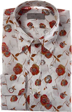 Canali Linen-Blend Dress Shirt