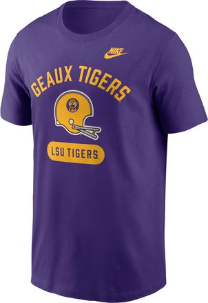 Nike LSU Legacy Arch Helmet Nike Mens College T-Shirt in Purple | N19951LLOV-FMQ