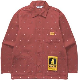 Service Works Polka Dot Cotton Canvas Button-Up Chore Coat in Clay at Nordstrom, Size Medium