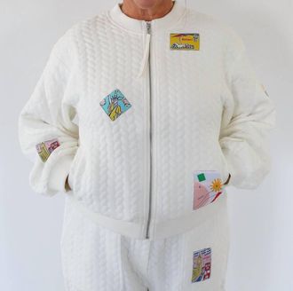 L.F.Markey Gus Zip Up Jacket In White