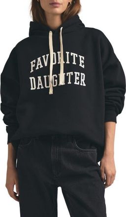 Favorite Daughter The Collegiate Graphic Hoodie in Black at Nordstrom, Size X-Small