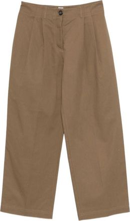 Toteme Brown Relaxed Pleated Pant