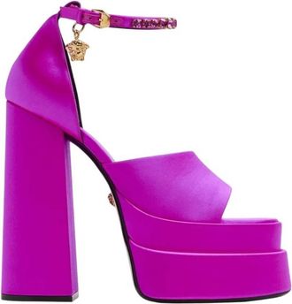 Versace Medusa Aevitas Platform Sandals, Brand Size 38 ( US Size 8 )