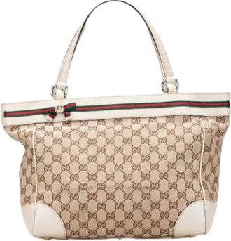 Gucci Pre-owned Tote Bags, female, Brown, Size: ONE SIZE Pre-owned Mayfair Tote Bag