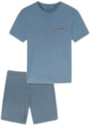 Schiesser Heren, Nachtkleding & Lounge, Blauw, Maat: 3XL Katoen