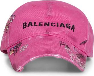 Balenciaga Caps, female, Pink, Size: M Upcycled Cap