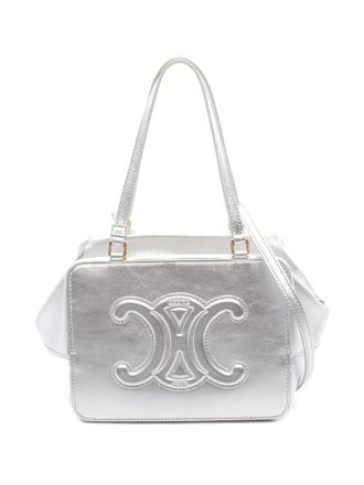 Celine Borsa tote Folding Cube Triomphe in pelle anni 2010 - Argento
