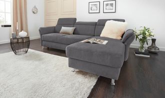 Sit&more Ecksofa »Avignon L-Form« Kopfteilverstellung, wahlweise mit Bettfunktion und Bettkasten