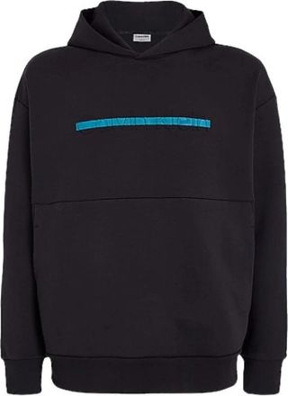 Calvin Klein Hoodie met reli&euml;flogo in Zwart - Heren - Hoodies - Zwart - XL - Katoen - Hoodies & sweatvesten